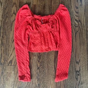 Free People red long sleeve size S